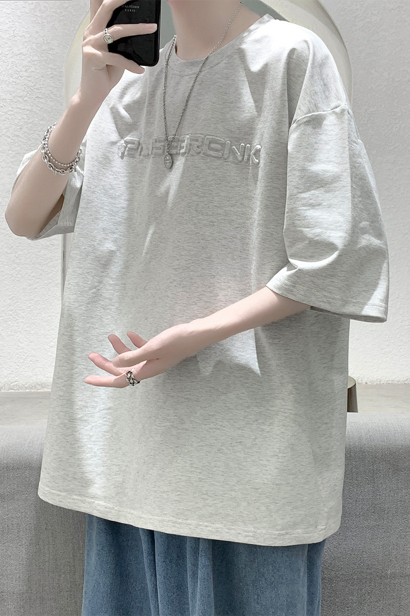 夏季纯棉短袖t恤男宽松半袖T02P25,男装T恤,电商A309