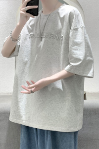 夏季纯棉短袖t恤男宽松半袖 T02P25图片