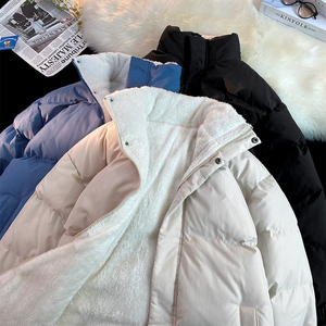 现货3万+得物直播品质冬季羊羔毛加厚棉服外套 666TP80图片