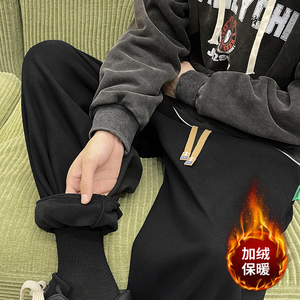 秋冬加绒加厚运动卫裤束脚哈伦萝卜裤A378P60 控88图片