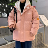 S-4XL男士冬季加厚棉服潮牌宽松假两件棉衣外套2199P105控138，男装棉衣，电商A309