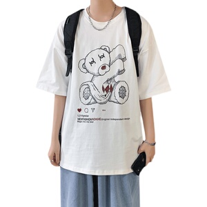 情侣衣服夏季潮牌短袖t恤男 2128P35控48图片