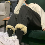 秋冬羊羔毛加绒加厚束脚卫裤男保暖休闲运动裤A329P55，男装休闲裤，电商A309