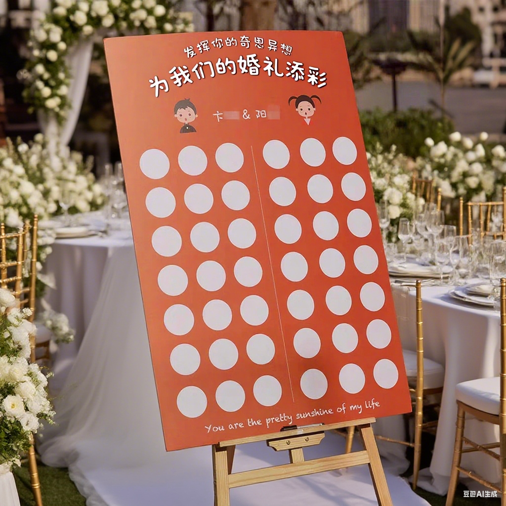起名kt板电梯棒棒糖小红花喜糖迎宾牌结婚订婚宴门口指示立牌婚庆