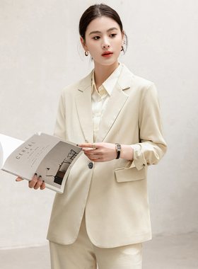 Met Endi休闲小西装女2024年春夏新款通勤ol时尚女士西服外套上衣