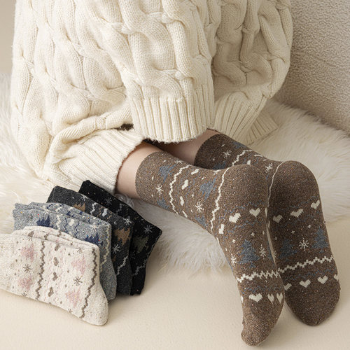 点子纱袜子款中筒袜加厚保暖