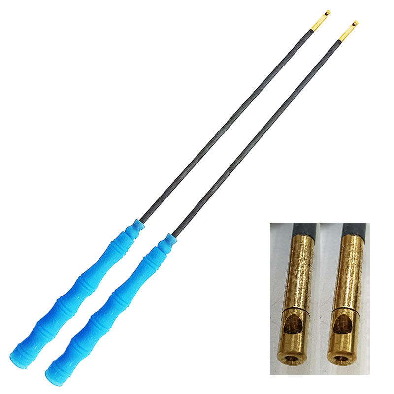 小摇舲旋转钢头斜孔铜空竹抖杆