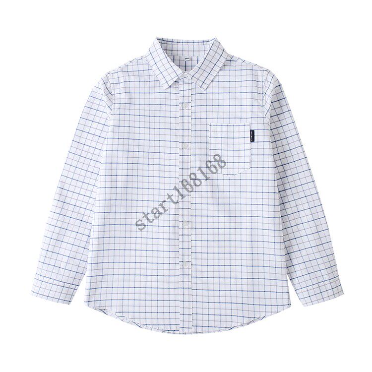 starting春秋款格子衬衫长袖校服