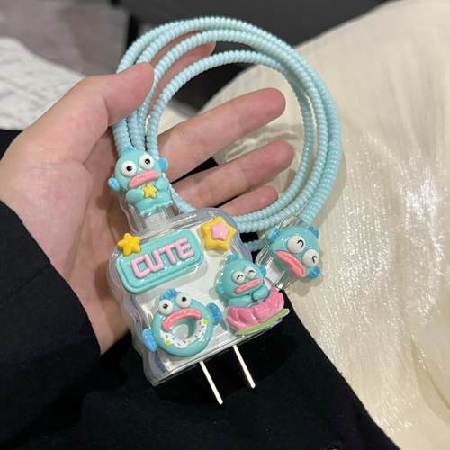 可爱丑鱼苹果20W充电器保护套