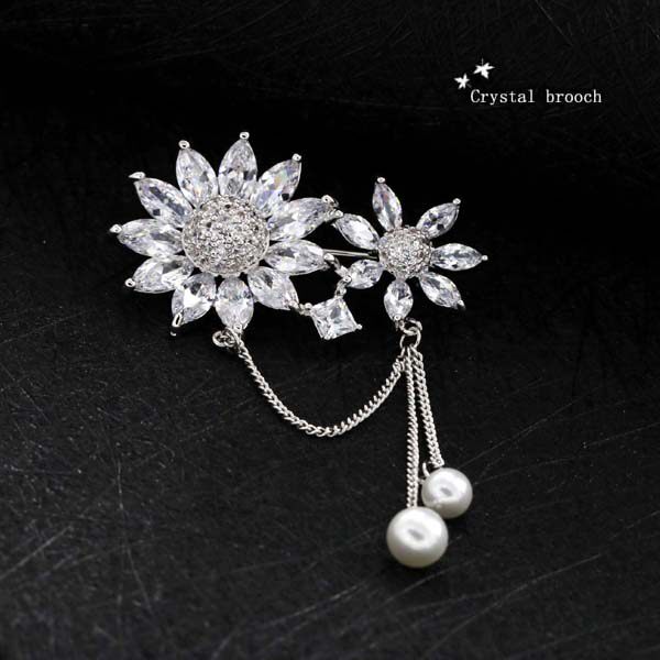 Broche femme en Zircon diamant - Ref 1177481 Image 4