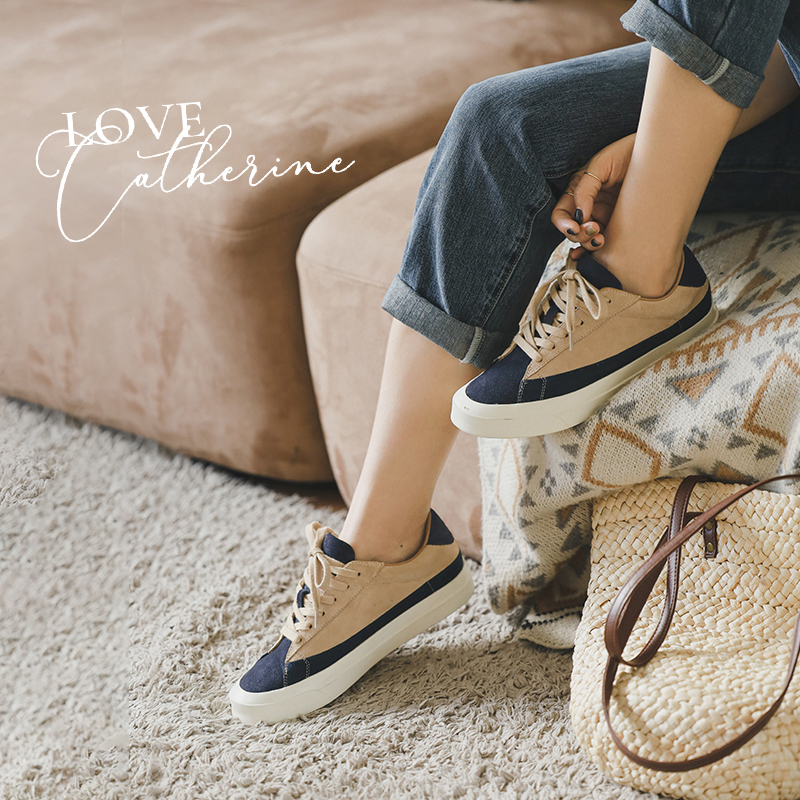 苹果的生活家撞色拼接休闲鞋