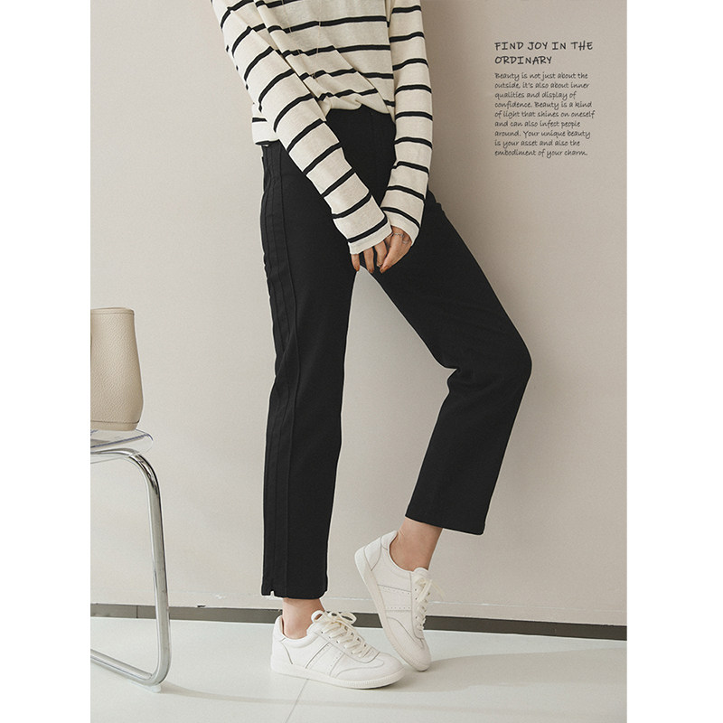 苹果的生活家|显瘦神裤 弹力休闲直筒修身秋九分烟管小脚裤,女装/女士精品,休闲裤,淘宝优惠券,粉丝福利购,淘宝优惠卷