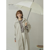 秋意藏肉显瘦橄榄纽扣长款 苹果 生活家│藏不住 翻领女风衣外套