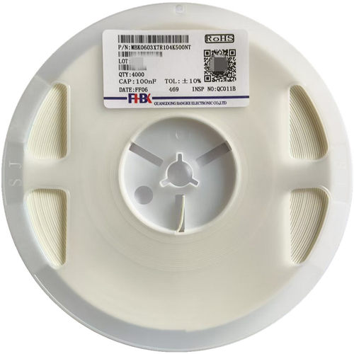 贴片电容0603100nF104K50VX7R MBK0603X7R104K500NT±10%风华邦科