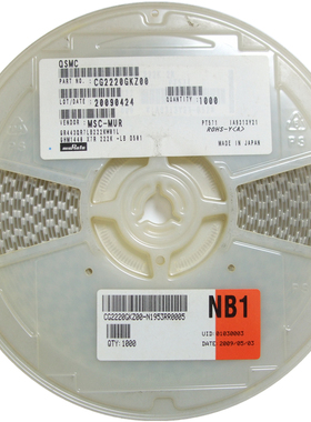 贴片电容 1812 2.2nF 222K 2KV X7R GR443QR7LB222KW01L ±10%