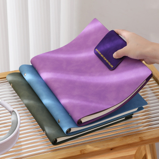 a5活页本加厚2026高颜值笔记本可拆卸外壳空白b5记事本可定制logo