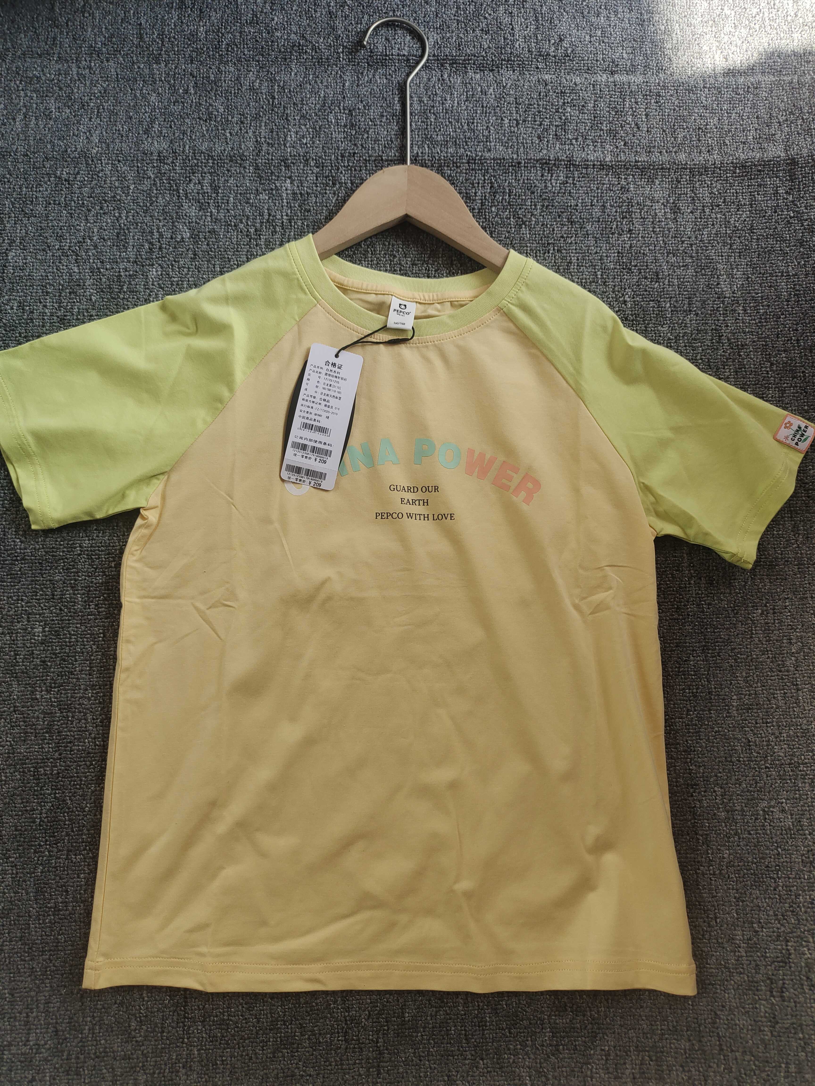 小猪班纳儿童女童短袖t恤纯棉夏装中大童针织短袖130/140/150/160