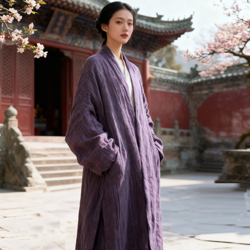 超美百搭松驰慵懒汉服棉衣袍子