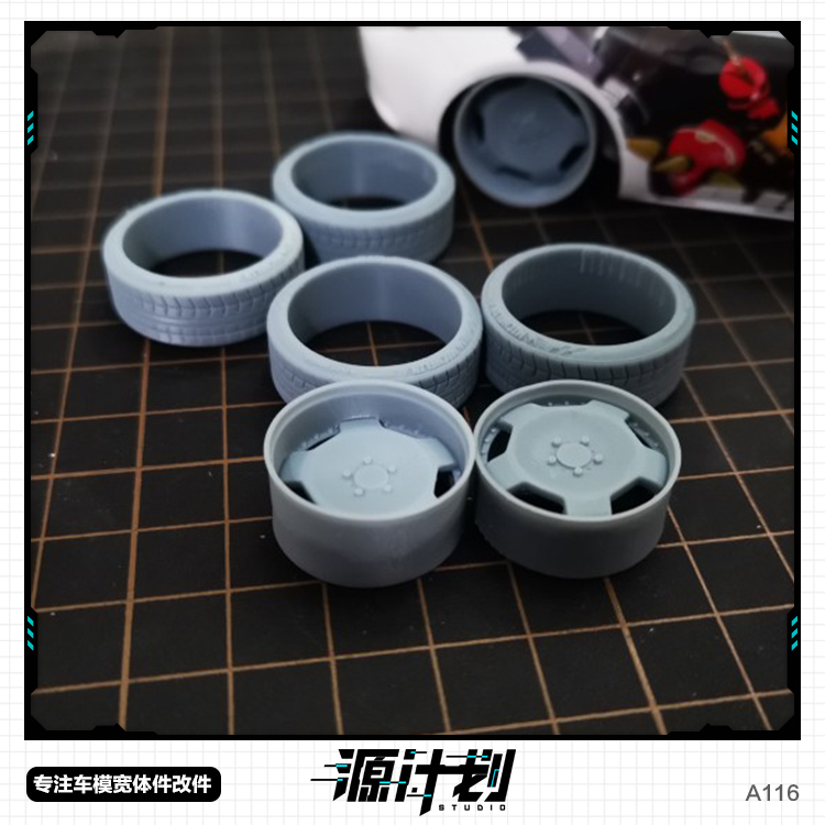 1/24AMGOEMGT抛边轮毂