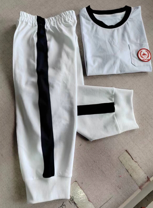 包邮夏季新款七分裤+圆领短袖套装校服套装纯棉夏季中性定做