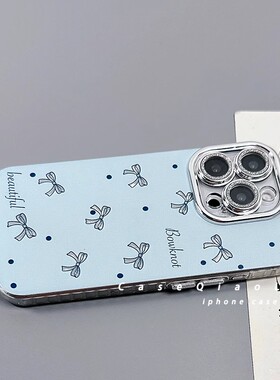 蝴蝶结适用苹果16pro手机壳15lus新款iphone14保护套小米12防摔oppo全包vivo女11华为pura70高级手链16promax