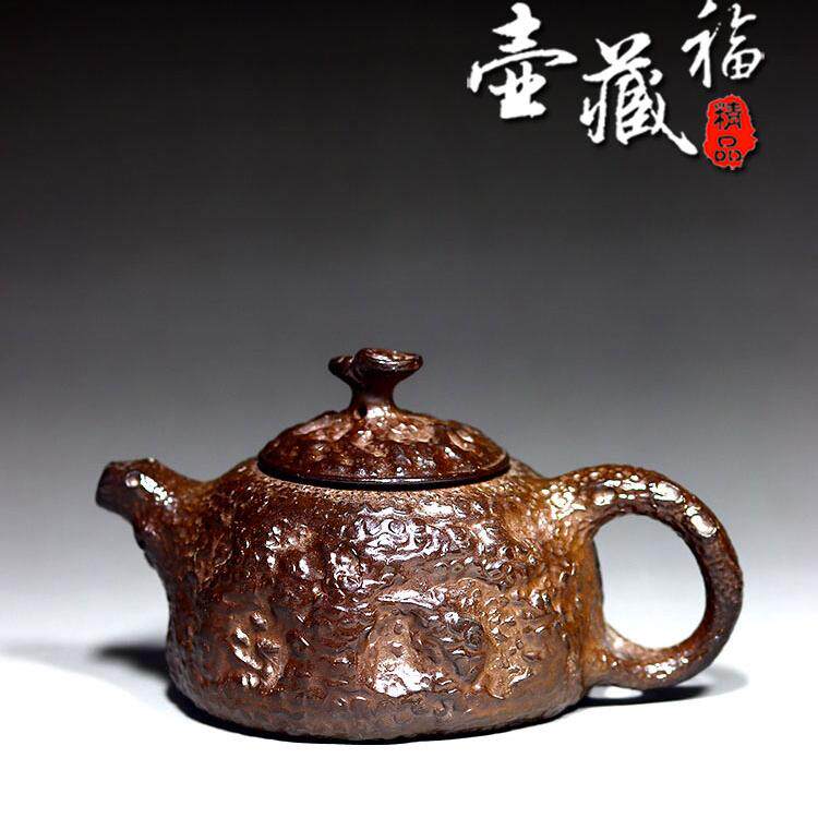 仿生供春壶柴烧壶120cc坭兴陶茶壶全手工制作家用泡茶壶