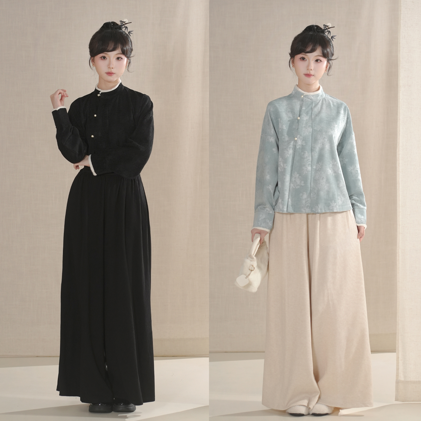 织尚御司改良圆领中衣宋裤日常厚