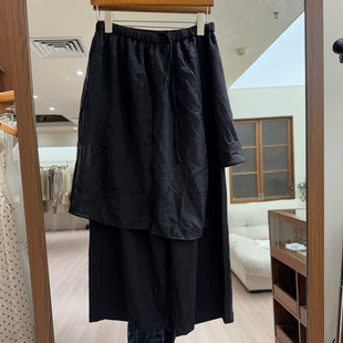 高腰阔腿裤 欧洲站2026春季 新款 时尚 女宽松松紧腰显瘦百搭屁帘裤