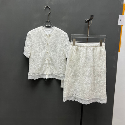 2026刺绣短袖半身裙两件套女