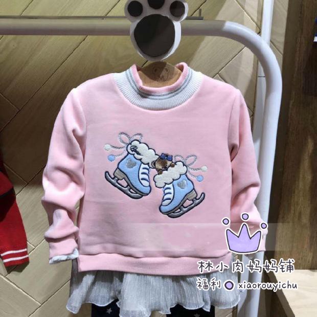 小熊加绒加厚卫衣童装