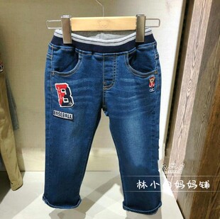 男童贴布休闲牛仔裤 春秋款 小熊童装 PCTJ94931M 110码