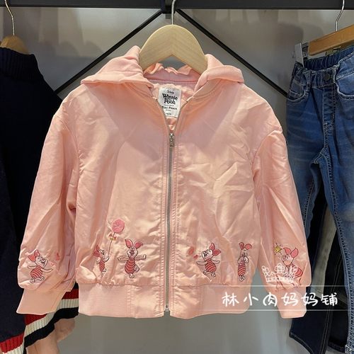 mini鸟春款秋连帽拉链棒球外套