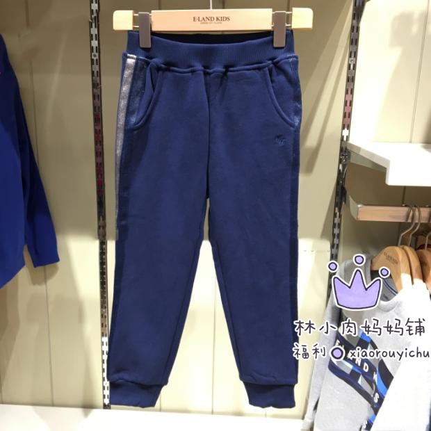验货EK童装女童加绒运动裤