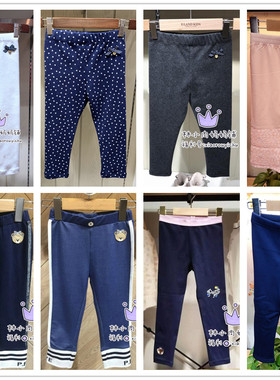 验货春夏款小熊女童装裤子PCTM93844M修身打底裤EKTM91121K