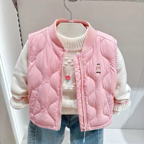 小熊童装秋冬款男女童装羽绒马甲