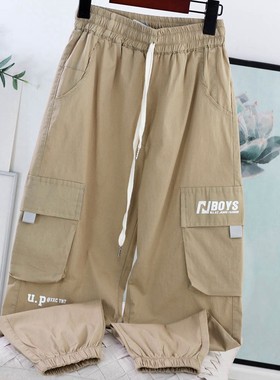 薄款男童休闲裤春夏季工装裤潮