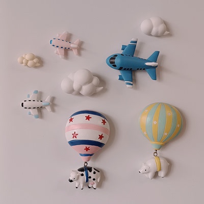 热气球飞机冰箱贴磁贴3d立体