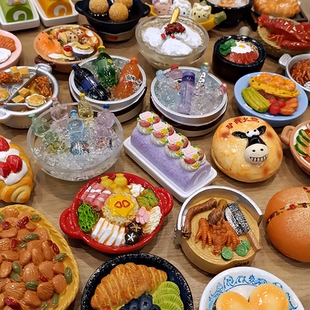 【买5赠1】特色面包甜点早餐新疆切糕馕饼冰箱贴磁贴冰箱门装饰品