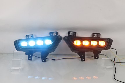 22-24款福特猛禽F150日行灯改装LED日间行车灯流水转向灯雾灯总成