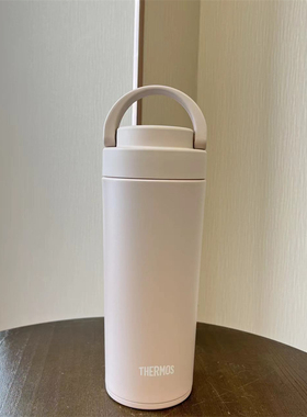 25年日本新款膳魔师304不锈钢保温杯咖啡杯广口带提手JOV磨砂藕粉