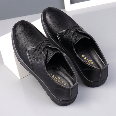 防油防水防滑黑色工作皮鞋男