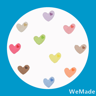 心形自粘皮革布贴彩色可爱补丁