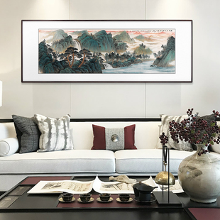 吴广锦绣神州万象生国画中式客厅装饰画山水画沙发背景墙壁画挂画