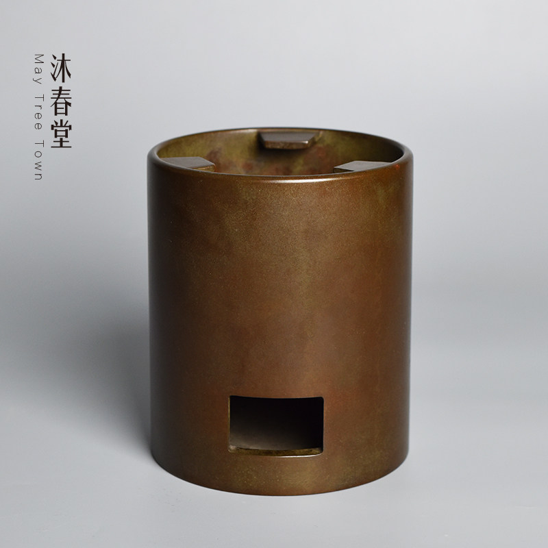 观物 大号崇正铜茶炉 厚重精工铜艺炭炉 极简茶道 煮茶器玉书煨