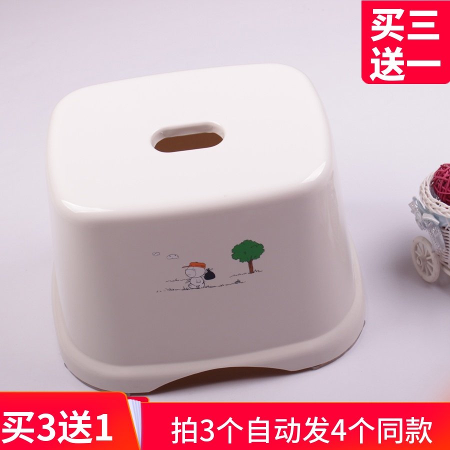 大号嘉星加厚塑料方板凳子 家用客厅防滑儿童凳 简约小矮凳浴室凳