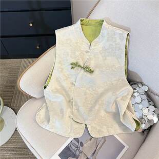 新品 国风提花国潮马甲女年小众马夹网红爆款 上衣 新中式 2026春秋款