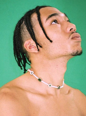 SALUTE ACADEMY x SUPPLIER 雏菊绿宝石珍珠项链嘻哈潮流街头男女