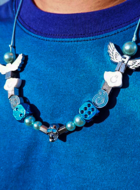 *EVAE+ & BLACK LUX联名云朵天使闪电腰果花笑脸珍珠项链vava同款