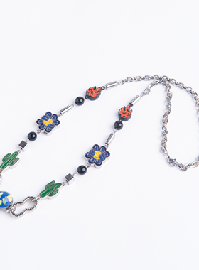 saluteacademy仙人掌马蹄铁项链