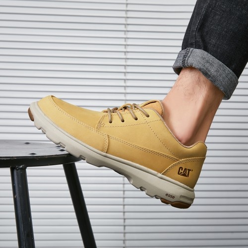 CAT潮流英伦低帮真皮休闲鞋男